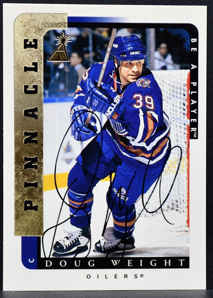 1997-98 Pinnacle Be a Player Autographs Doug Weight 174 Edmonton Oilers Auto