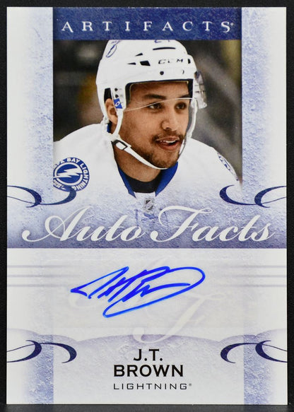2014-15 Upper Deck Artifacts Autofacts J.T. Brown A-JB Lightning Auto 8508