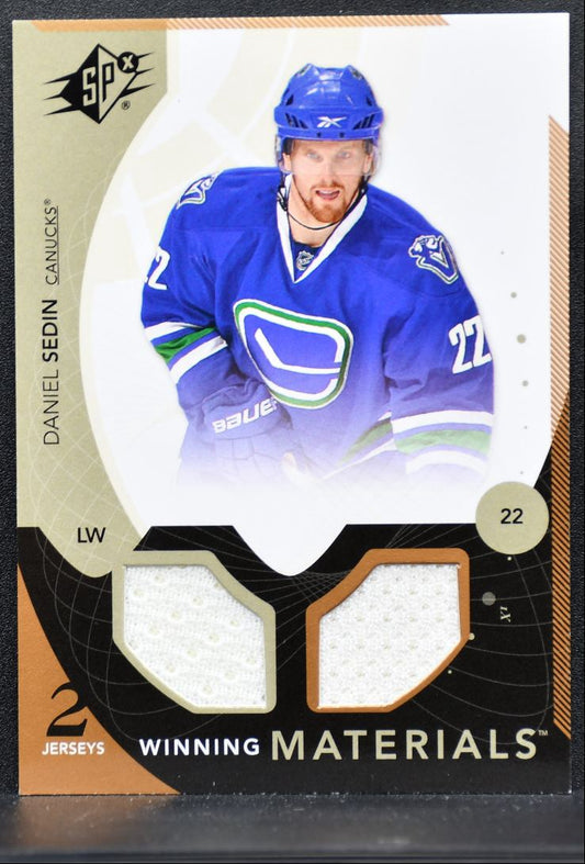 2010-11 SPx Winning Materials Daniel Sedin WM-DS Vancouver Canucks Jersey 1830