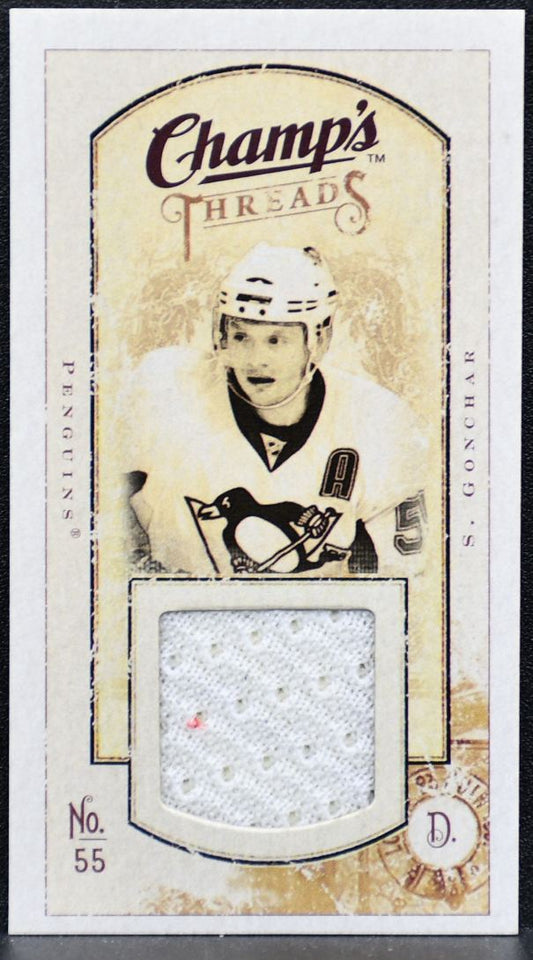 2009-10 Upper Deck Champ's Mini Threads Sergei Gonchar Penguins Jersey 0979