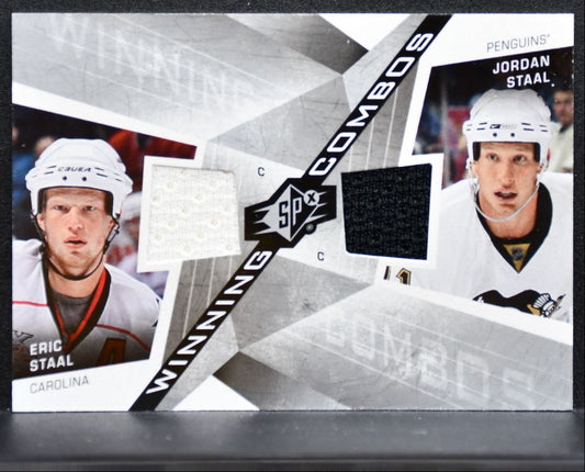 2008-09 SPx Winning Combos Eric Staal/Jordan Staal Jersey 2493