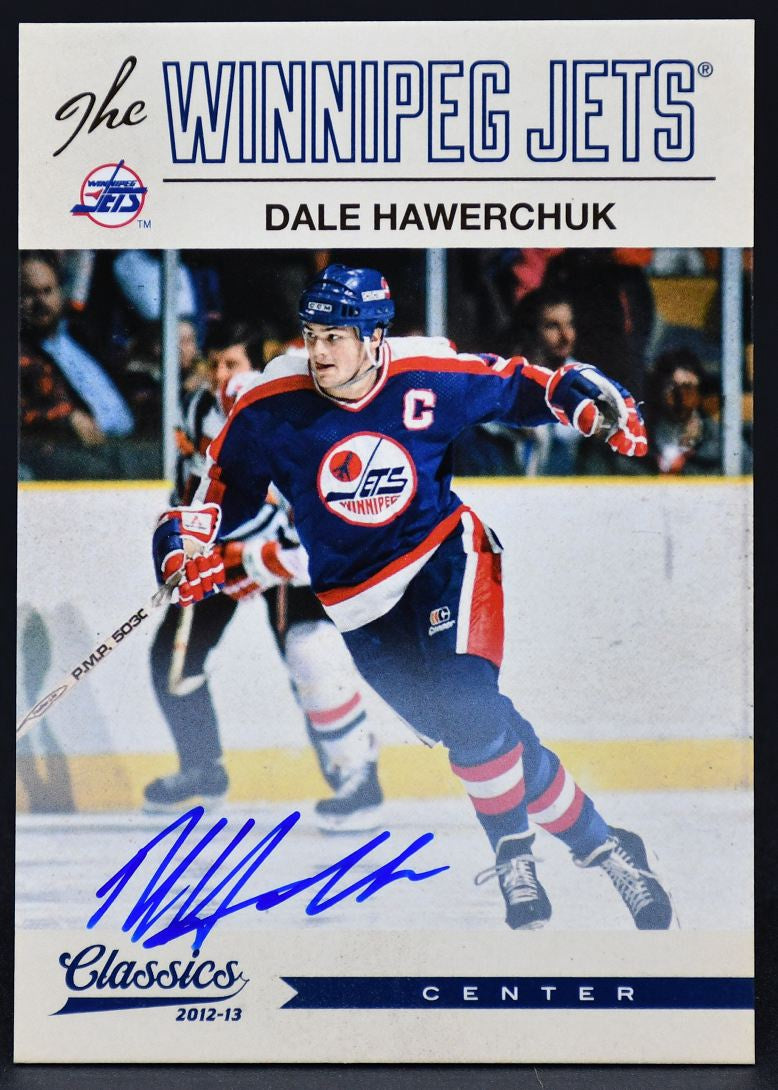 Carte autographiée Dale Hawerchuk n° 35 de la collection Panini Classics Signatures 2012-13