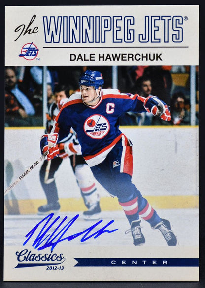 Carte autographiée Dale Hawerchuk n° 35 de la collection Panini Classics Signatures 2012-13