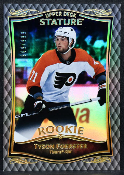 2023-24 UD Stature Rookie Tyson Foerster 44 Philadelphia Flyers RC 969/999 2180