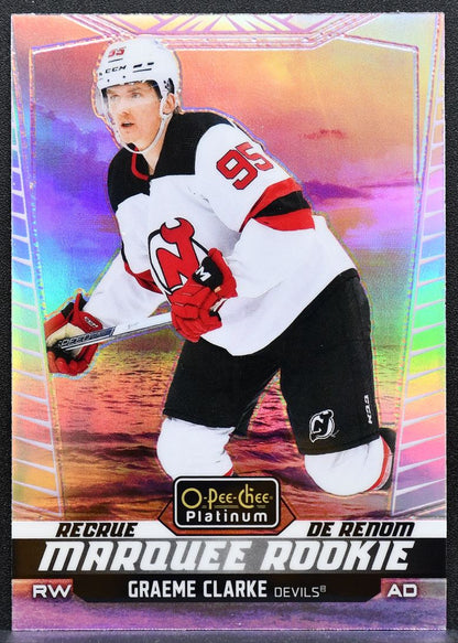 2024-25 O-Pee-Chee Platinum Marquee Rookie Sunset Graeme Clarke Devils RC 1112
