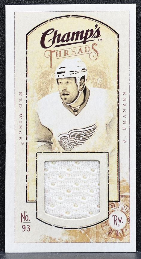 2009-10 Upper Deck Champ's Mini Threads Johan Franzen Red Wings Jersey 6625