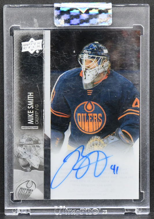 2021-22 UD Clear Cut Base Auto Mike Smith CC-KE Edmonton Oilers Auto