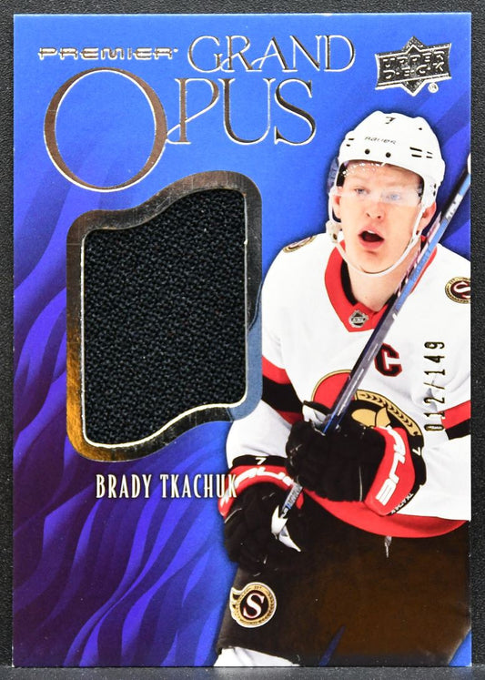 2024-25 UD Premier Grand Opus Jersey Brady Tkachuk Senators 012/149 Jersey 3417