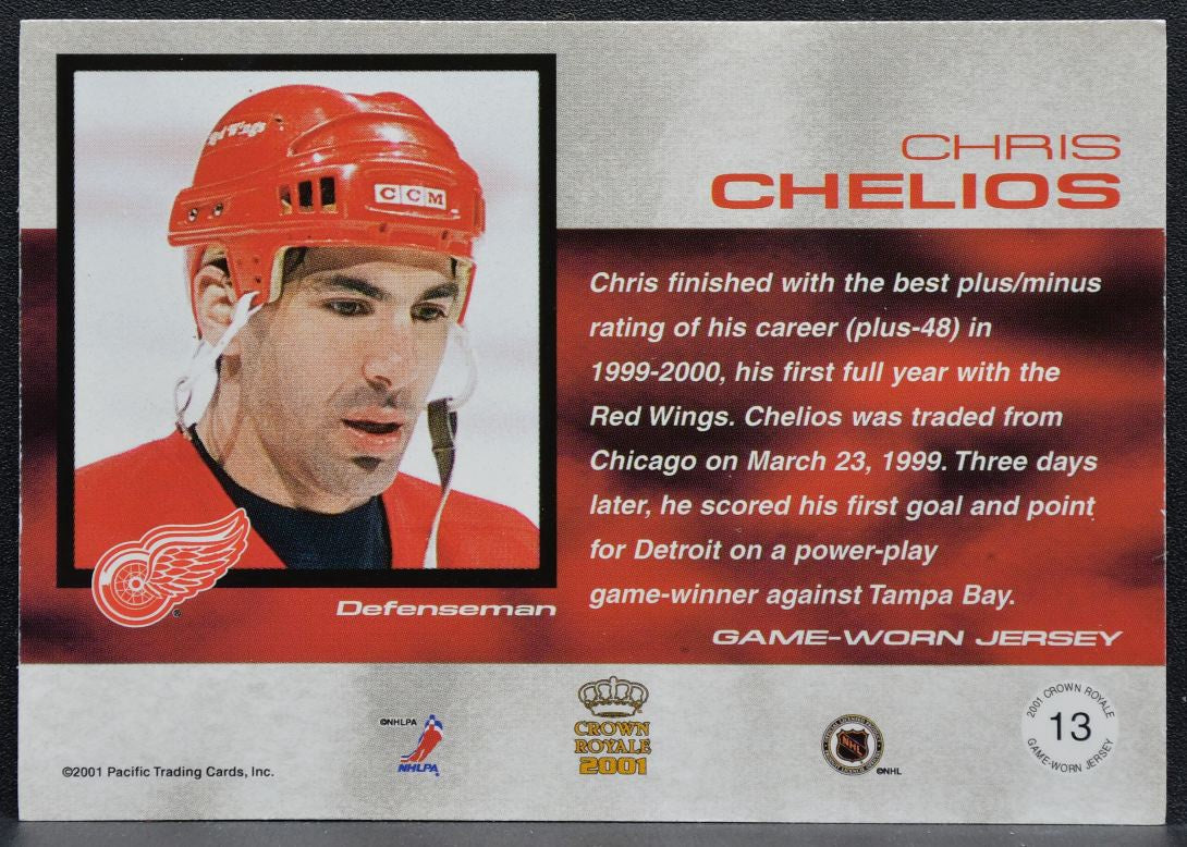2000-01 Pacific Crown Royale Jersey Chris Chelios 0215/1157 Jersey 3384