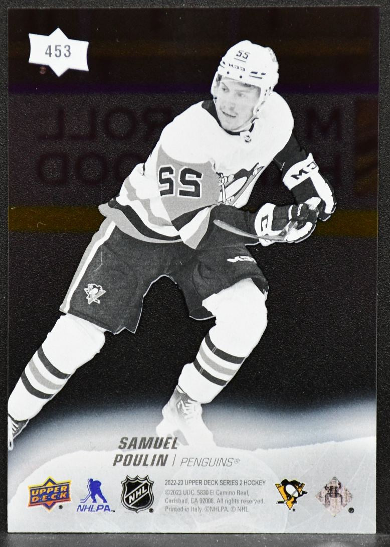 2022-23 UD Series 2 Young Guns Clear Cut Samuel Poulin 453 RC
