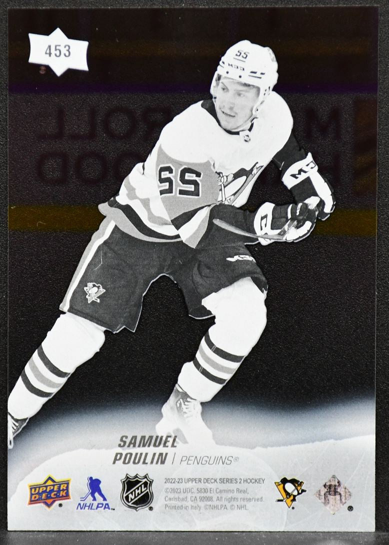 2022-23 UD Series 2 Young Guns Clear Cut Samuel Poulin 453 RC