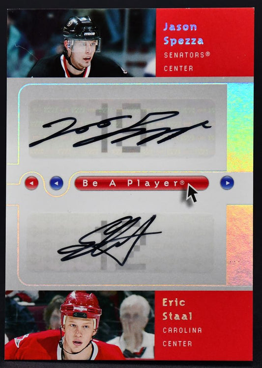 2005-06 UD Be a Player Signatures Duals Jason Spezza/Eric Staal D-JE Auto
