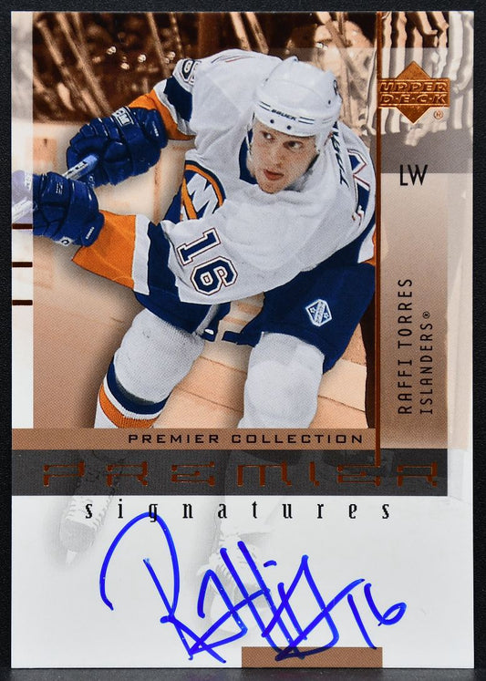 2002-03 UD Premier Collection Signatures Bronze Raffi Torres RT Auto 5225
