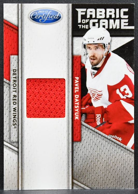 2011-12 Panini Certified Fabric of the Game Pavel Datsyuk Red Wings Jersey 6432