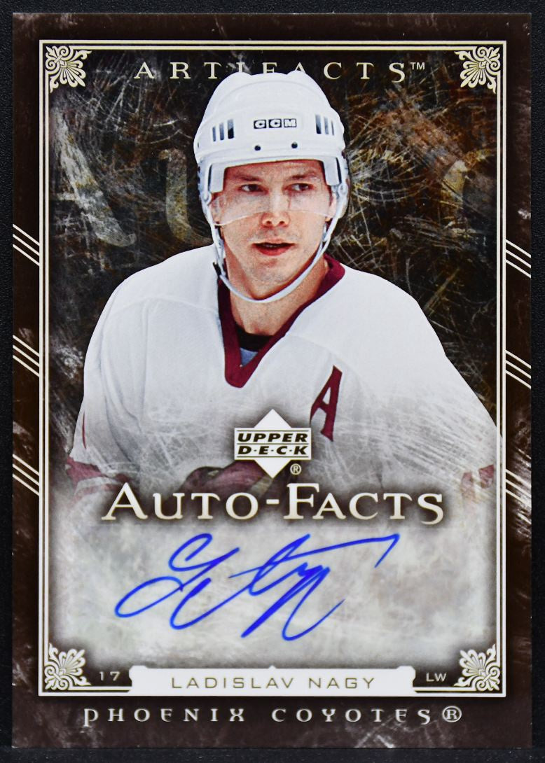 2006-07 Upper Deck Artifacts Auto-Facts Ladislav Nagy AF-LN Coyotes Auto 5538
