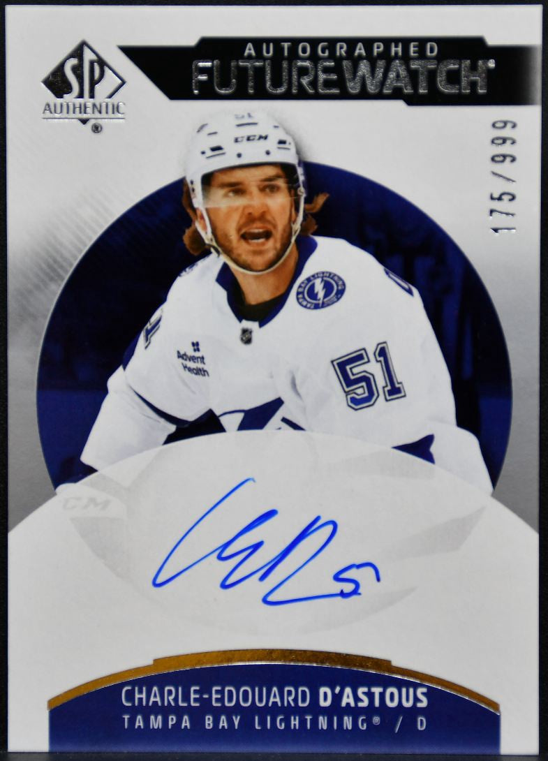 2025-26 SP Authentic Future Watch Auto D'Astous Lightning RC Auto /999 7168