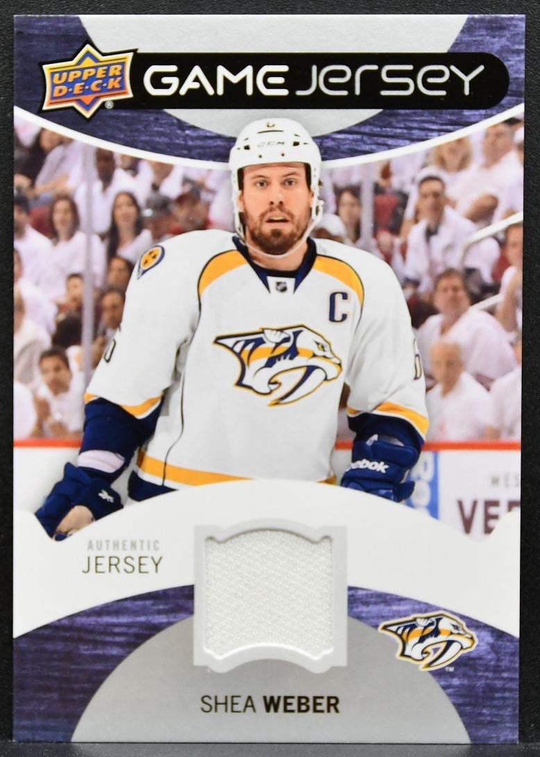 2012-13 Upper Deck Series 1 Game Jerseys Shea Weber GJ-WE Predators Jersey 3219