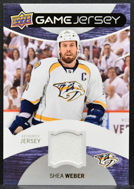 2012-13 Upper Deck Series 1 Game Jerseys Shea Weber GJ-WE Predators Jersey 3219