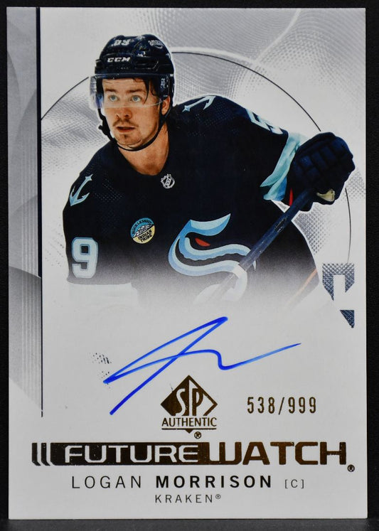 24-25 SP Authentic Future Watch Auto Logan Morrison Seattle Kraken RC Auto /999 6010