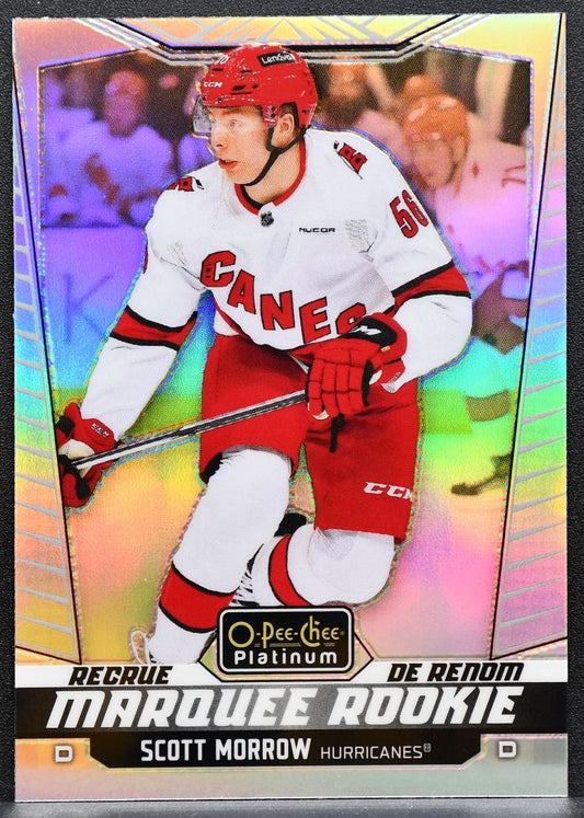 2024-25 OPC Platinum Marquee Rookie Rainbow Scott Morrow Hurricanes RC 1136
