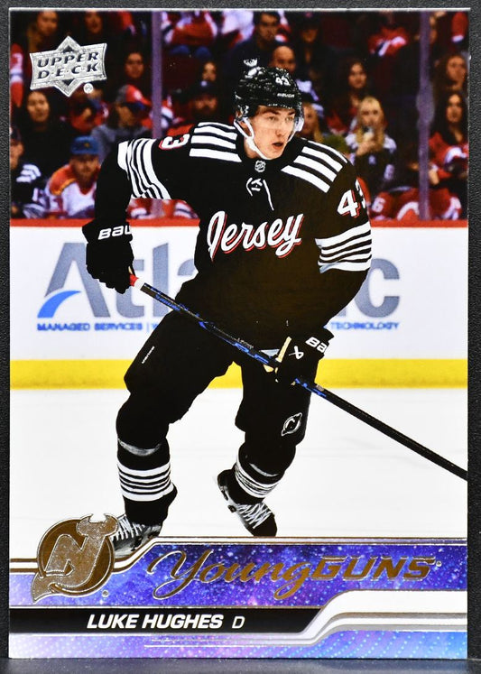 2023-24 Upper Deck Series 1 Young Guns Luke Hughes 248 New Jersey Devils RC 4008