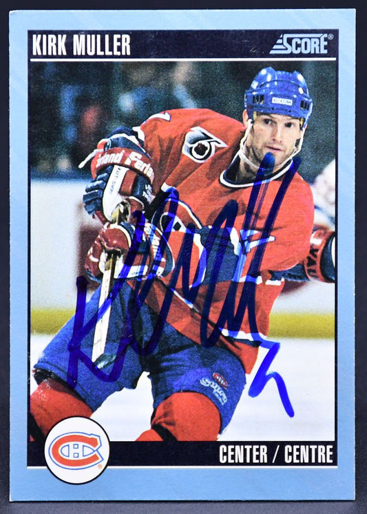 1992-93 Score Base Auto Kirk Muller 225 Auto