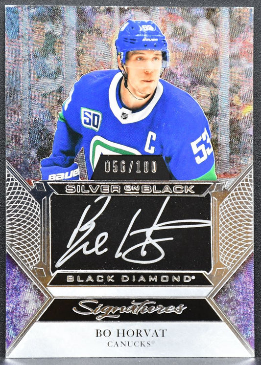 2020-21 Upper Deck Black Diamond Silver on Signatures Bo Horvat Auto 1142