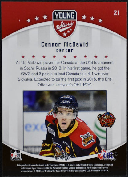 2015-16 In The Game CHL Draft Connor McDavid 21 Erie Otters 3642