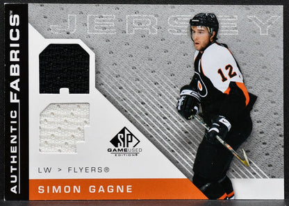 2007-08 SP Game Used Authentic Fabrics Simon Gagne AF-SG Flyers 4299