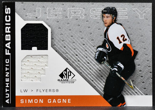 2007-08 SP Game Used Authentic Fabrics Simon Gagne AF-SG Flyers 4299