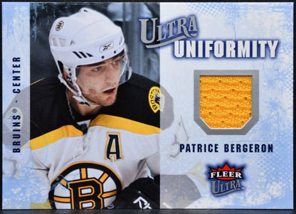 2008-09 Fleer Ultra Uniformity Patrice Bergeron UA-PB Bruins Jersey 6898