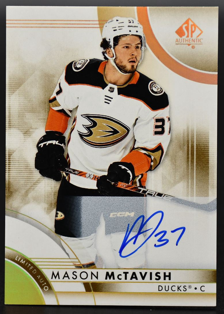 2023-24 SP Authentic Mason McTavish 81 Anaheim Ducks Auto