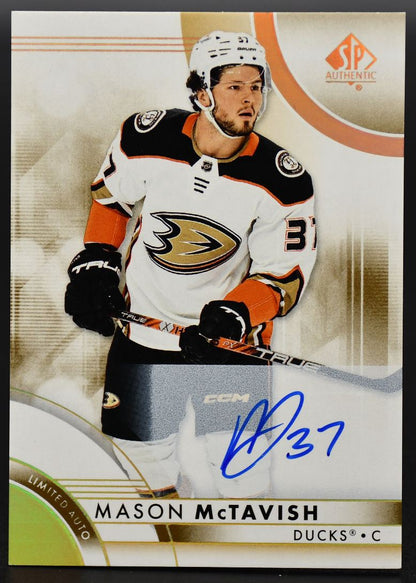 2023-24 SP Authentic Mason McTavish 81 Anaheim Ducks Auto