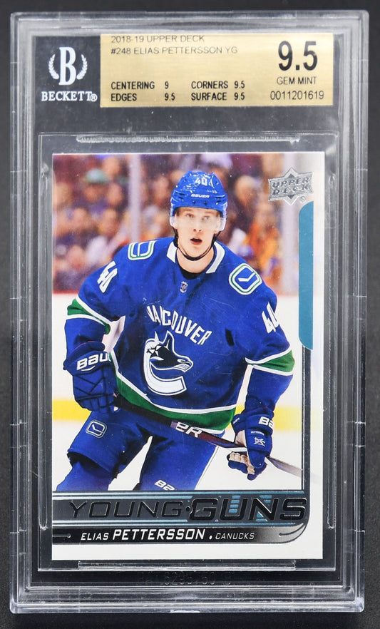 2018-19 UD Series 1 Young Guns Elias Pettersson 248 RC