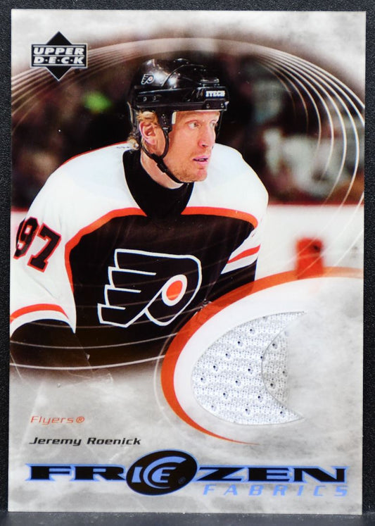 2003-04 Upper Deck Ice Frozen Fabrics Jeremy Roenick FF-JR Flyers Jersey 5870