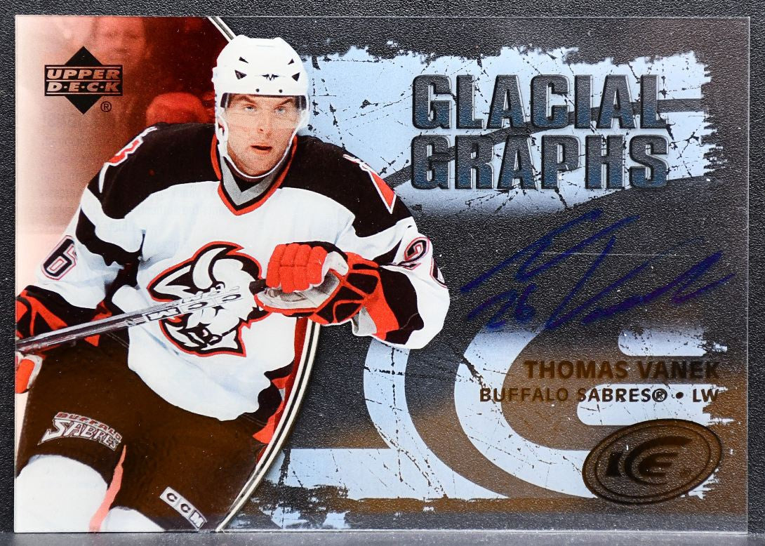 2005-06 Upper Deck Ice Glacial Graphs Thomas Vanek Buffalo Sabres RC Auto 9299