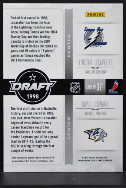 2011-12 Panini Rookie Anthology Draft Year Jersey Lecavalier/Legwand Jersey 4855