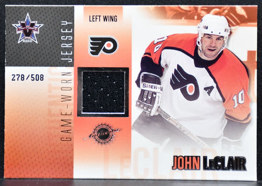 2002-03 Pacific Vanguard Jersey John LeClair 34 Flyers 278/508 Jersey 7515