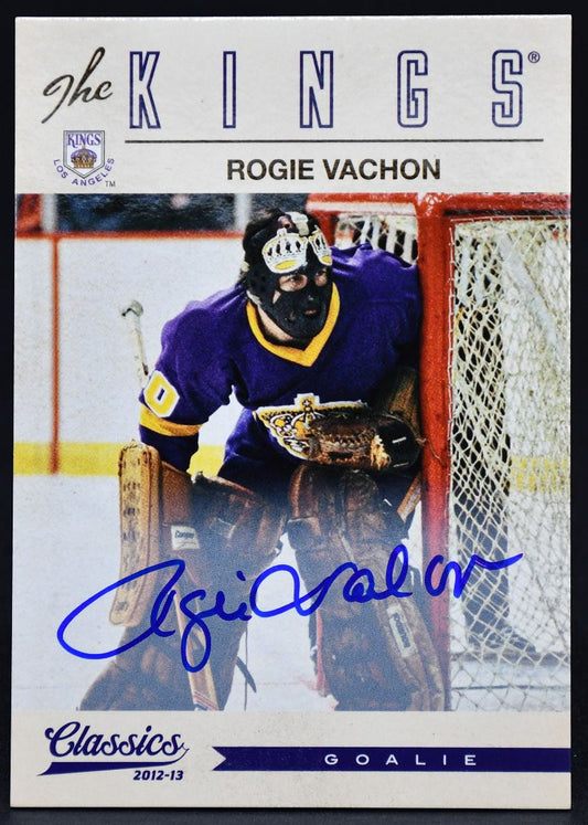 Carte autographiée Rogie Vachon 158 de la collection Panini Classics Signatures 2012-13