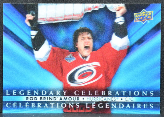23-24 UD Tim Hortons Legendary Celebrations Rod Brind'Amour LC-12 Hurricanes 8075