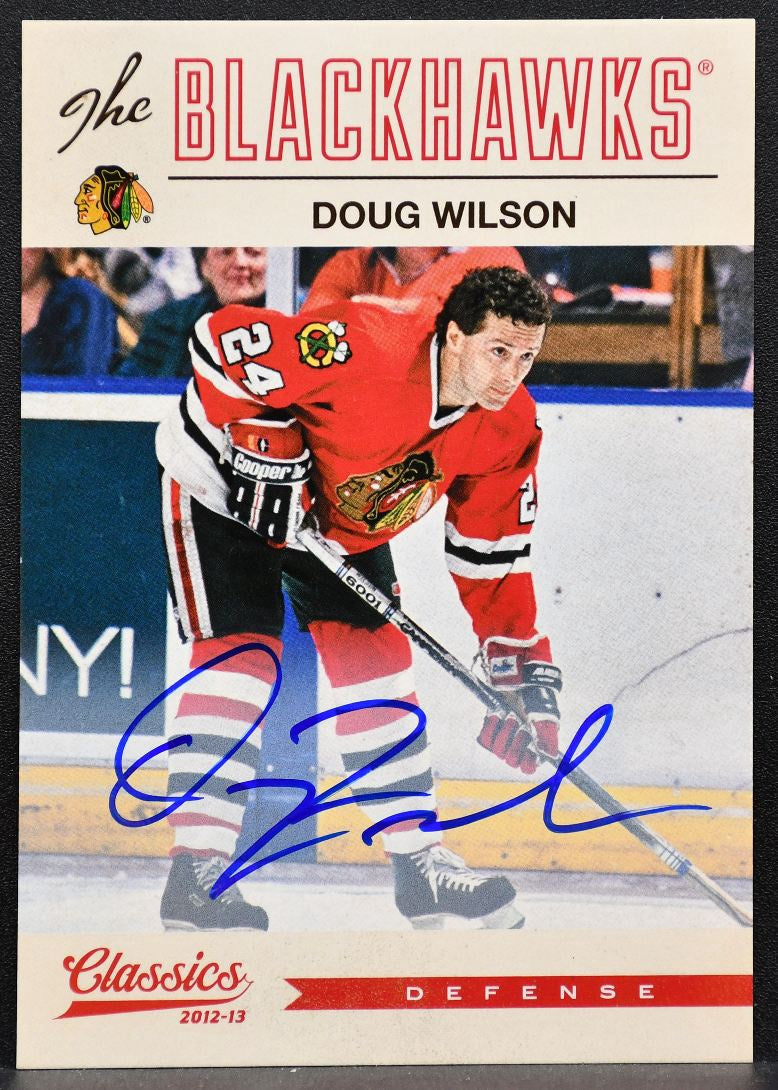 2012-13 Panini Classics Signatures Autographs Doug Wilson Blackhawks Auto 9534