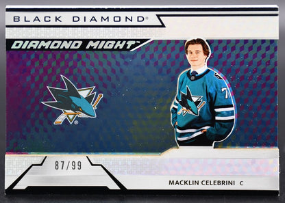 2024-25 UD Black Diamond Macklin Celebrini DM-MC San Jose Sharks 87/99
