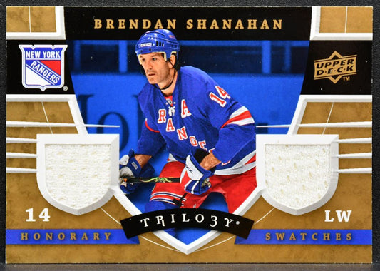 2008-09 UD Trilogy Honorary Swatches Brendan Shanahan Rangers Jersey 4599