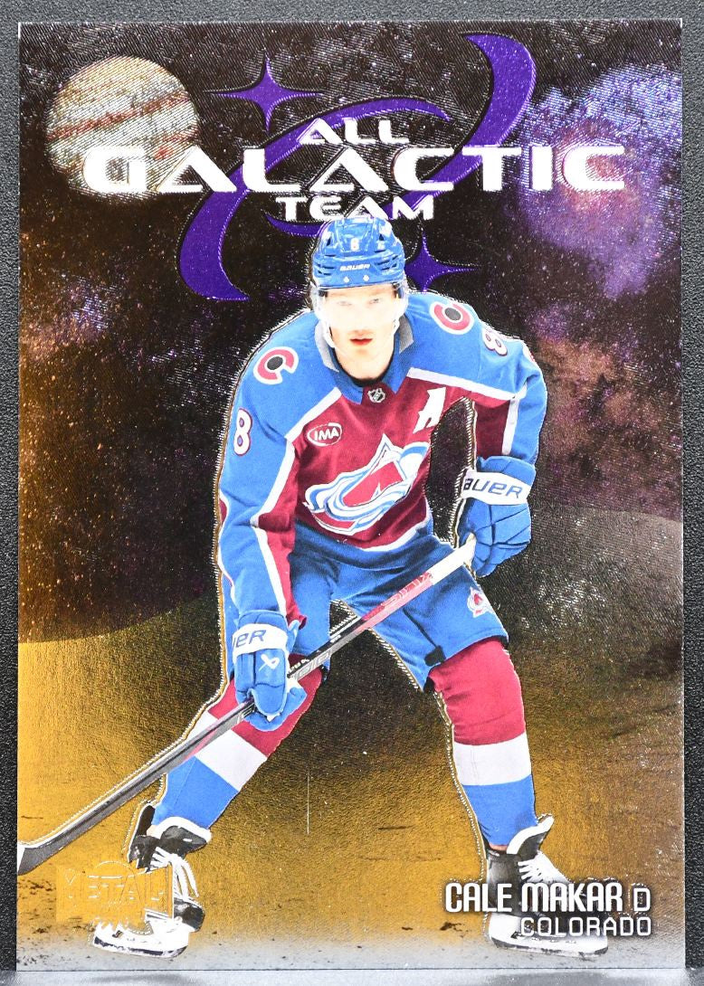 2025-26 SkyBox Metal Universe All Galactic Team Purple Cale Makar Avalanche 9690