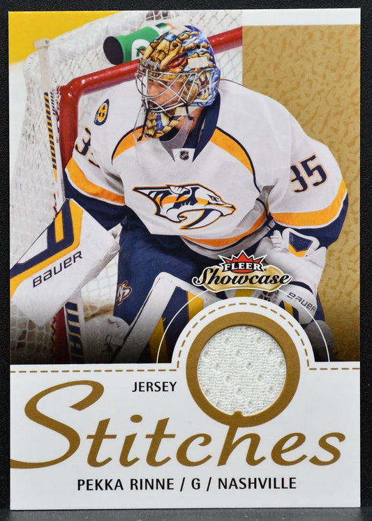 2013-14 Fleer Showcase Stitches Pekka Rinne S-PR Nashville Predators Jersey 6267