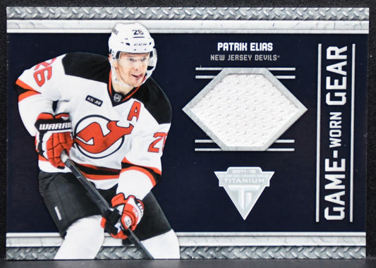 2011-12 Panini Titanium Game Worn Gear Patrik Elias Jersey 7843