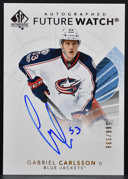 2017-18 SP Authentic Future Watch Auto Gabriel Carlsson RC Auto 965/999 1483