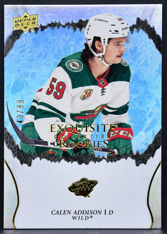 2021-22 Upper Deck Ice Exquisite Collection Rookies Blue Calen Addison RC 1494