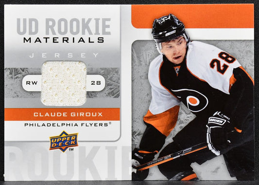 2008-09 Upper Deck Series 2 Rookie Materials Claude Giroux RM-CG RC Jersey 9378