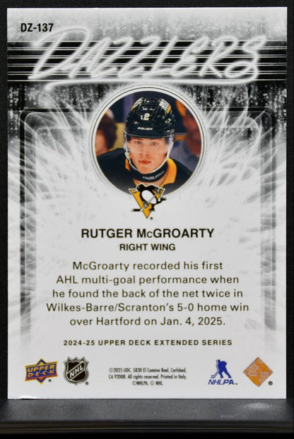 2024-25 Upper Deck Extended Series Dazzlers Rutger McGroarty Penguins 7979